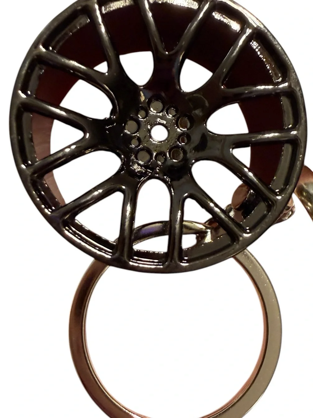 Brand New Black Wheel Rim Novelty Keychain Car Enthusiast Gift